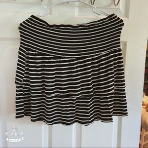 Stripes white & black skirt
